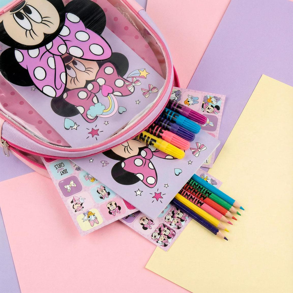 Set coloreable mochila minnie