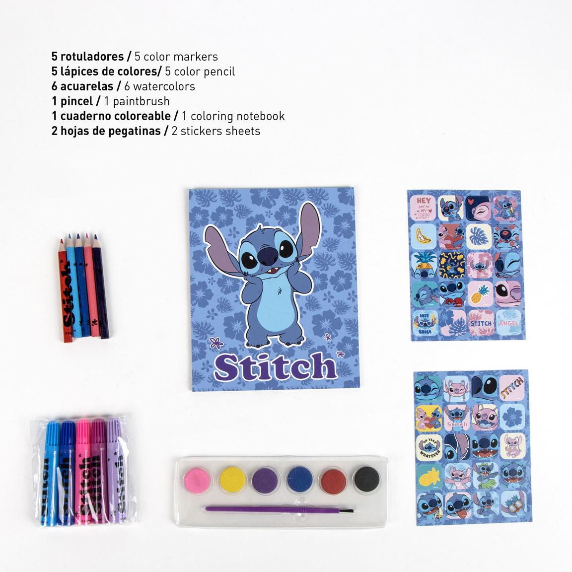 Set coloreable mochila stitch