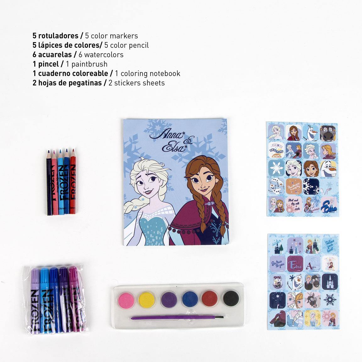 Set coloreable mochila frozen