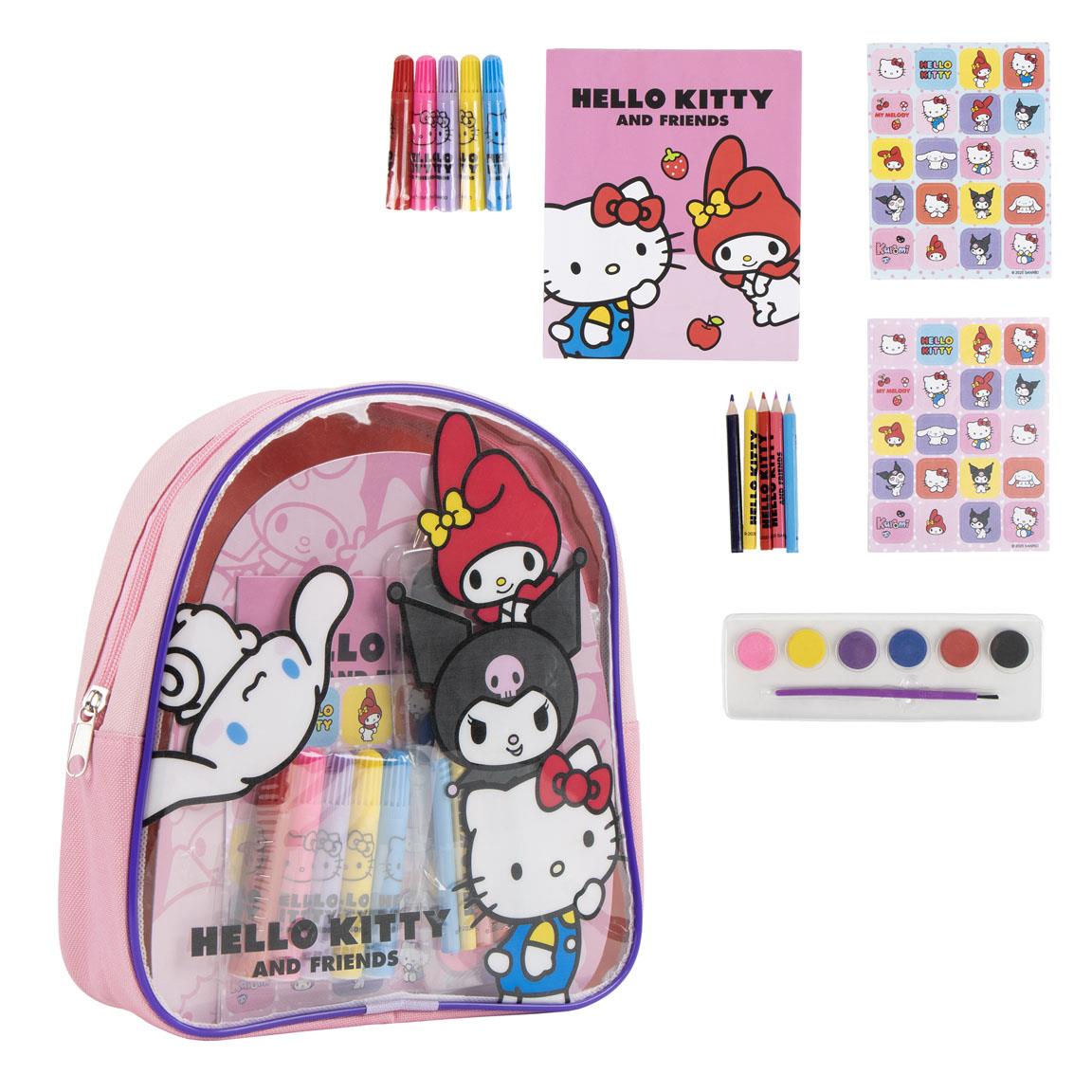 Set coloreable mochila hello kitty