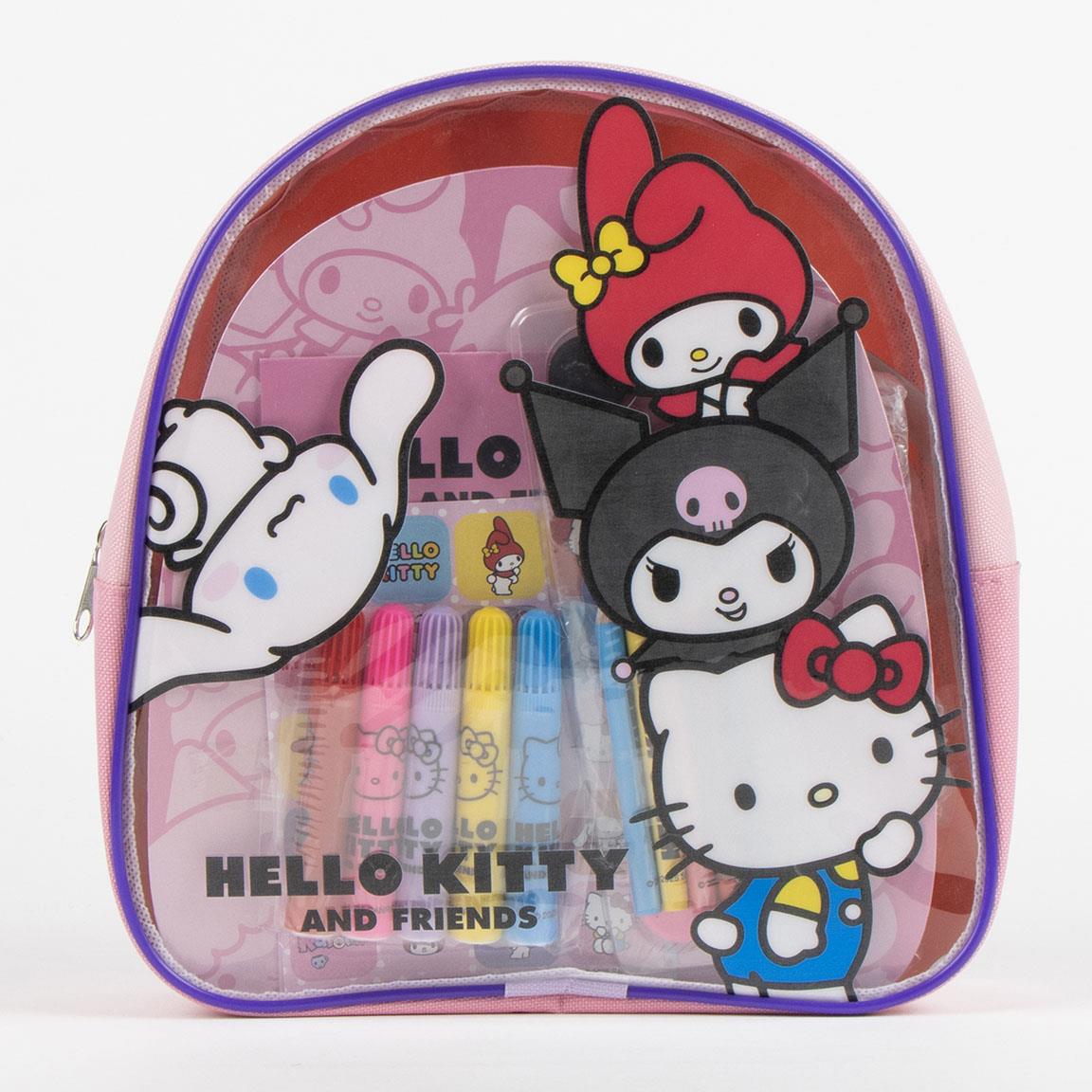Set coloreable mochila hello kitty