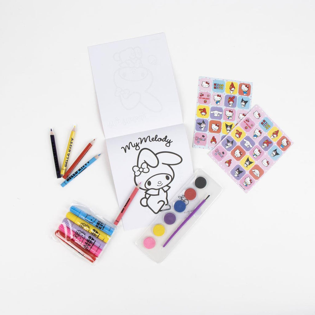 Set coloreable mochila hello kitty