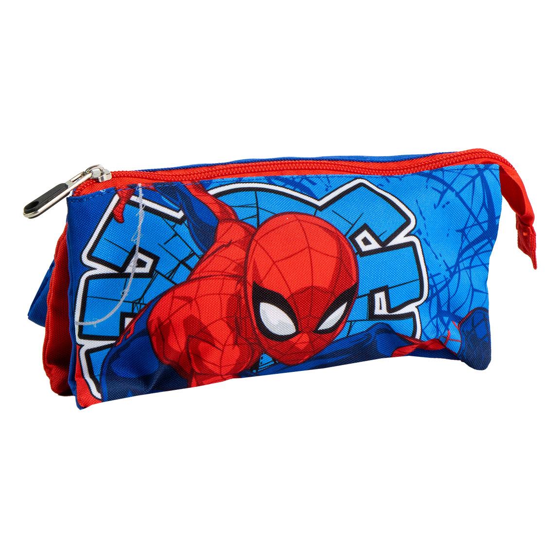 Estuche portatodo 3 compartimentos spiderman
