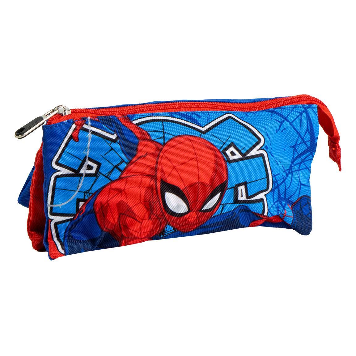 Estuche portatodo 3 compartimentos spiderman