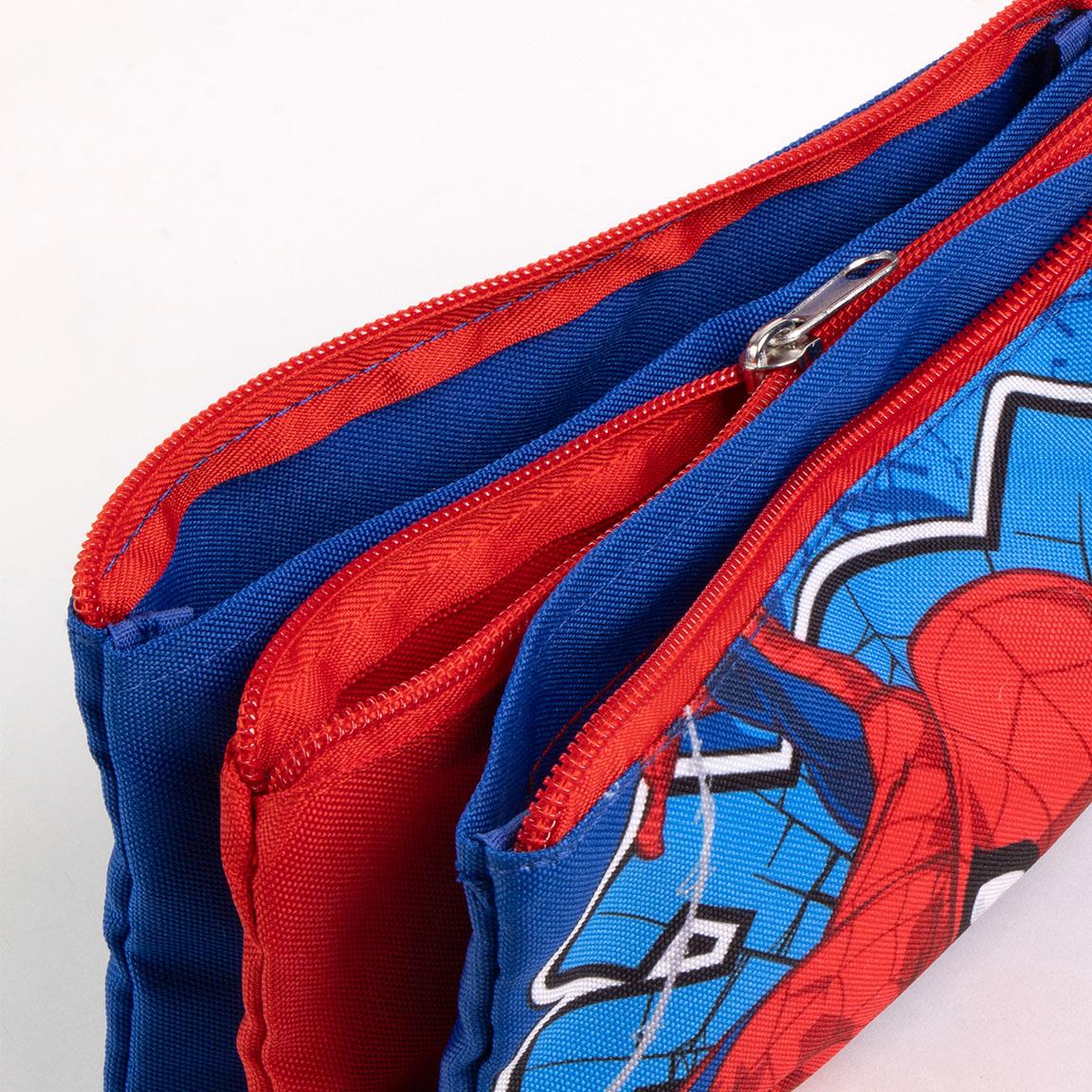 Estuche portatodo 3 compartimentos spiderman