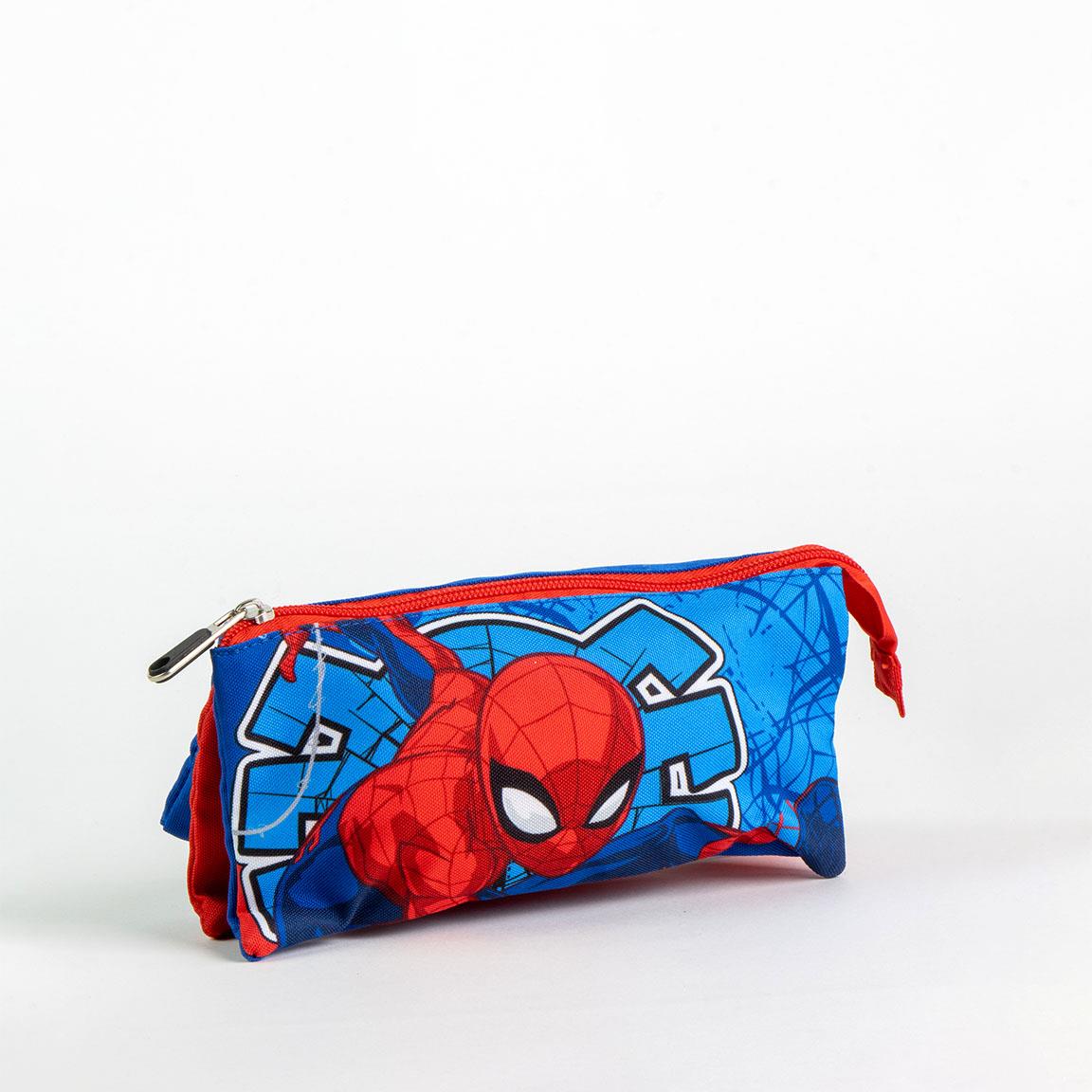 Estuche portatodo 3 compartimentos spiderman