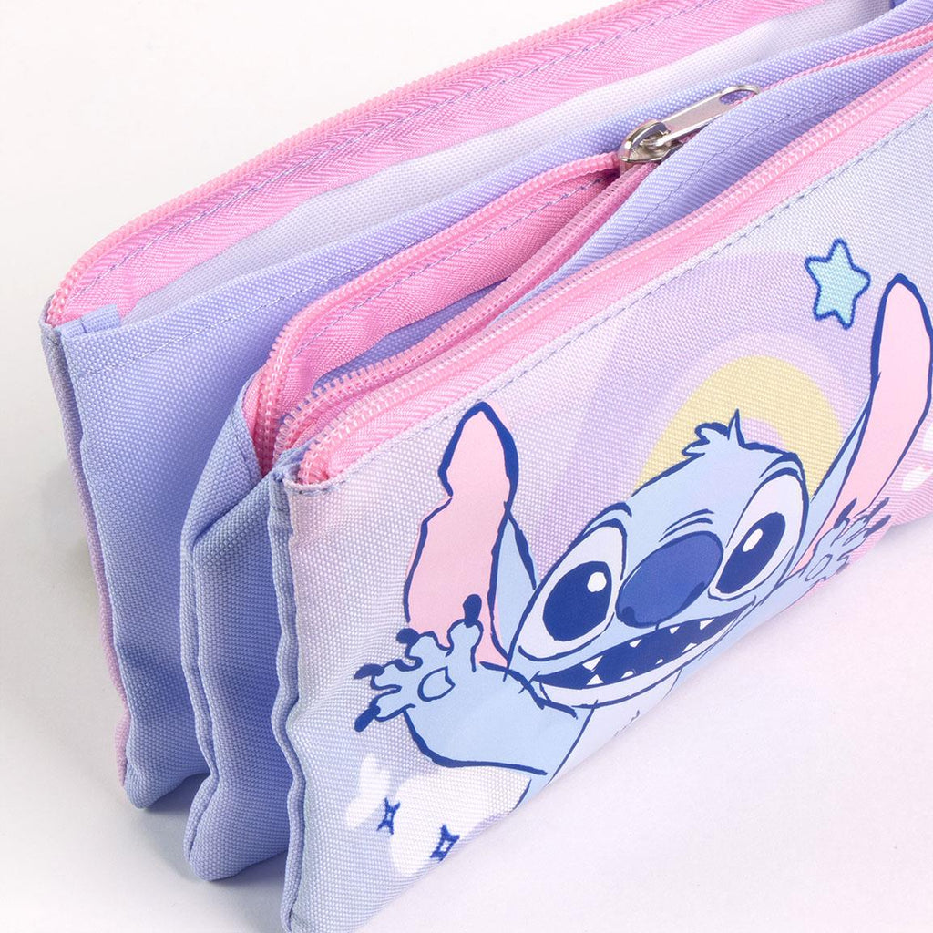 Estuche portatodo 3 compartimentos stitch