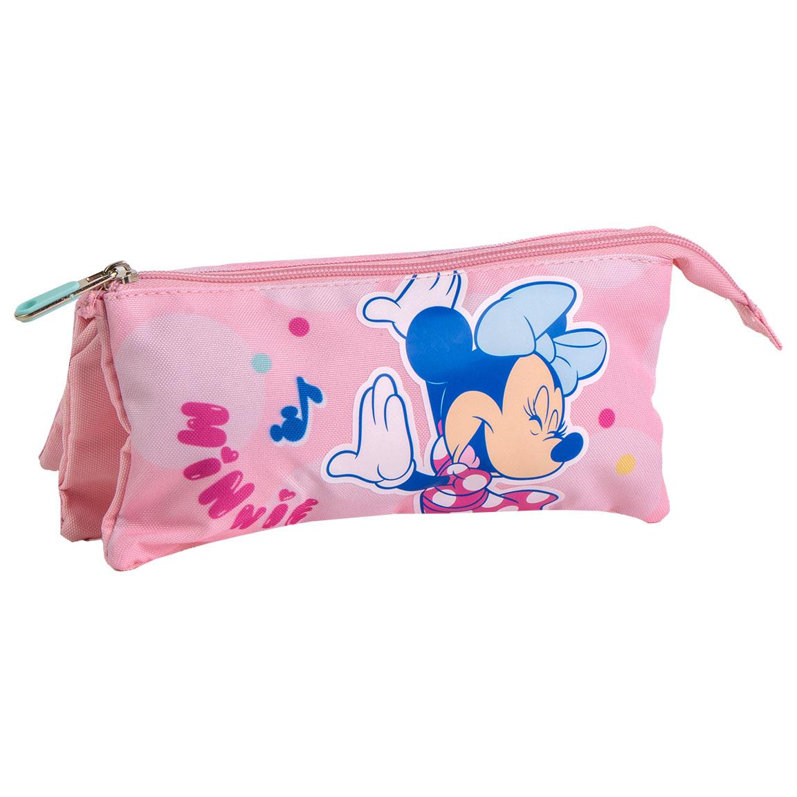 Estuche portatodo 3 compartimentos minnie