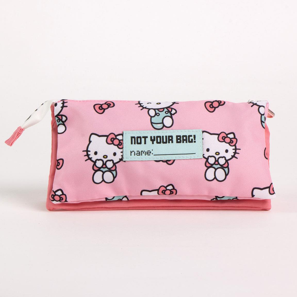Estuche portatodo 3 compartimentos hello kitty