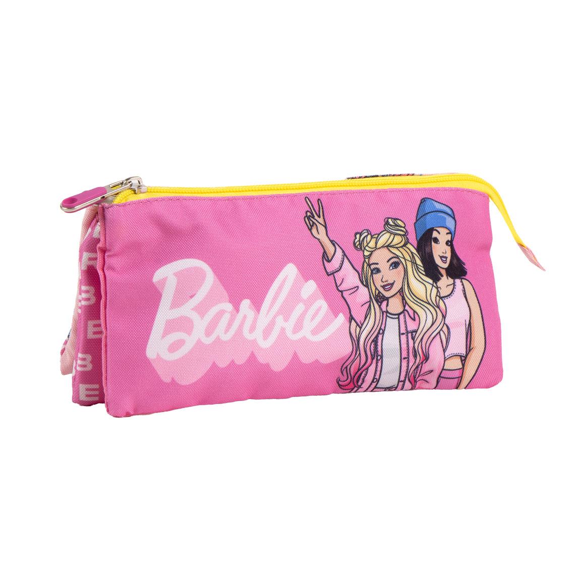 Estuche portatodo 3 compartimentos barbie