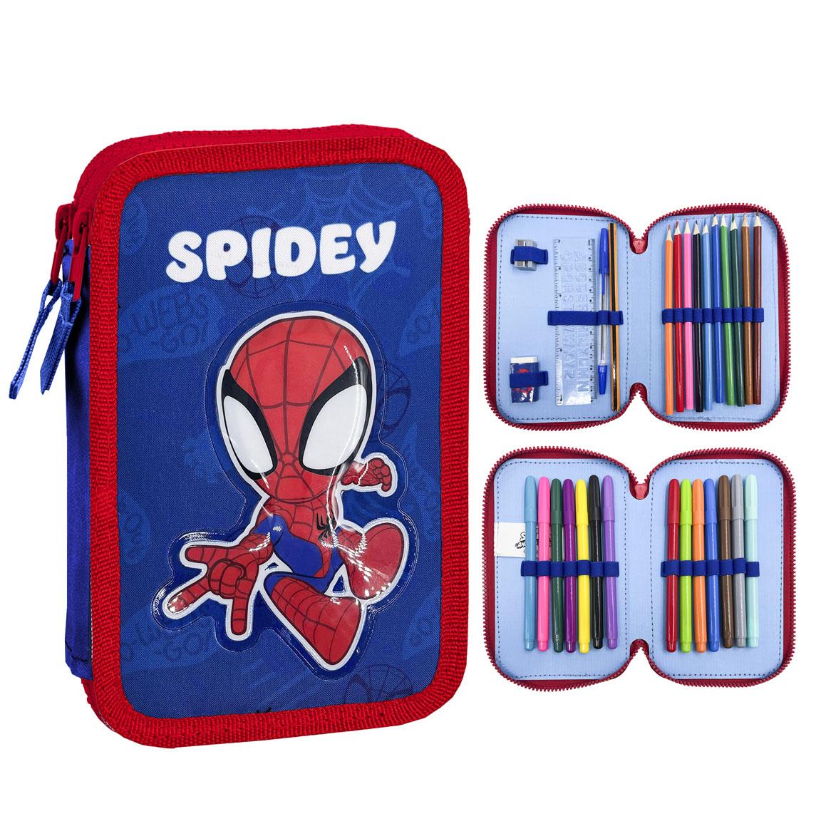 Plumier con accesorios spidey