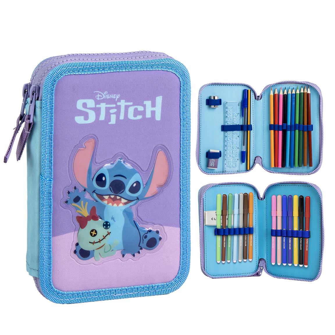 Plumier con accesorios stitch