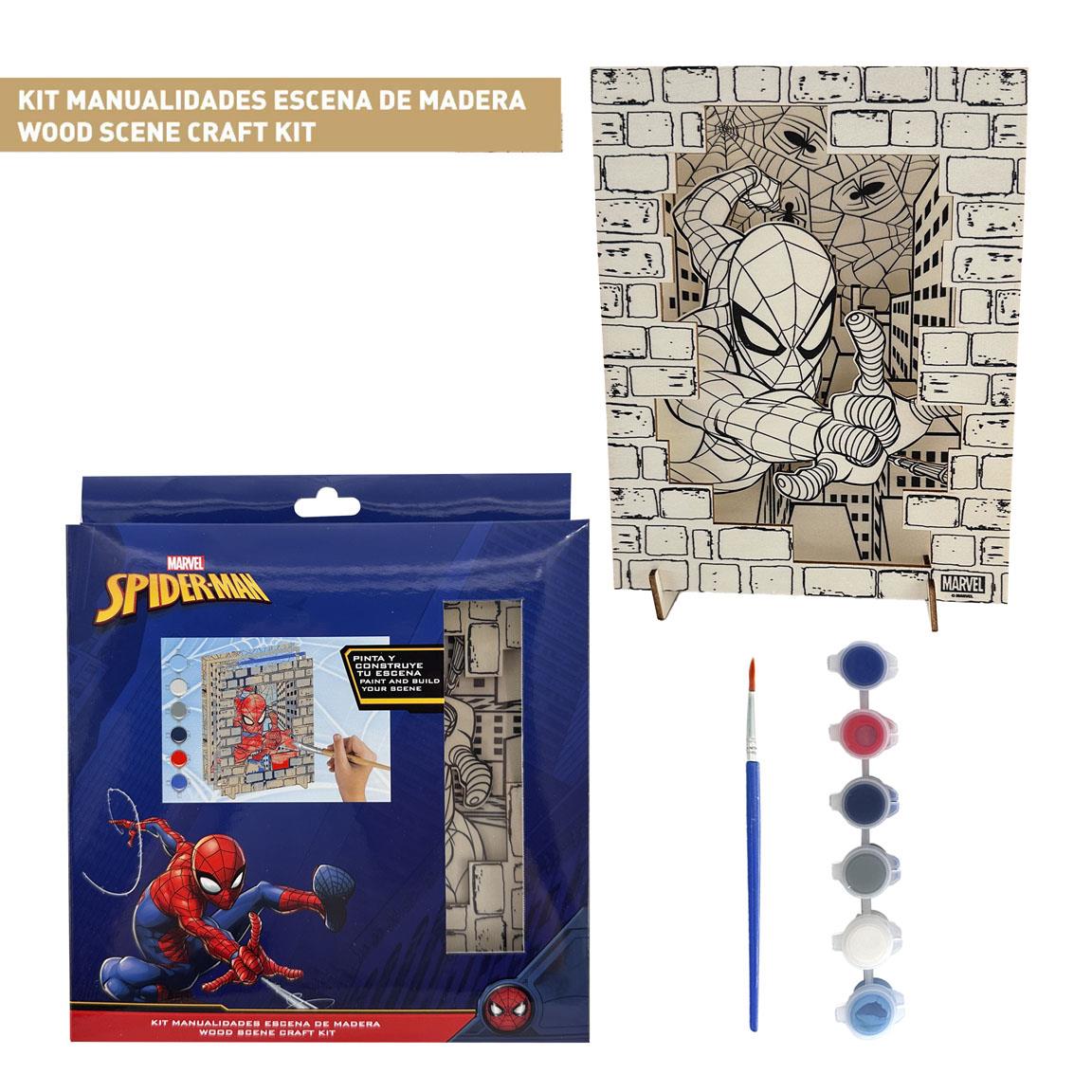 Figuras coloreables madera spiderman
