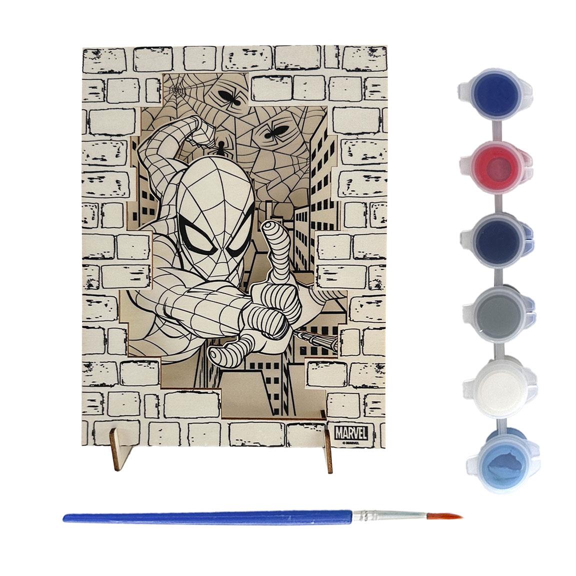 Figuras coloreables madera spiderman