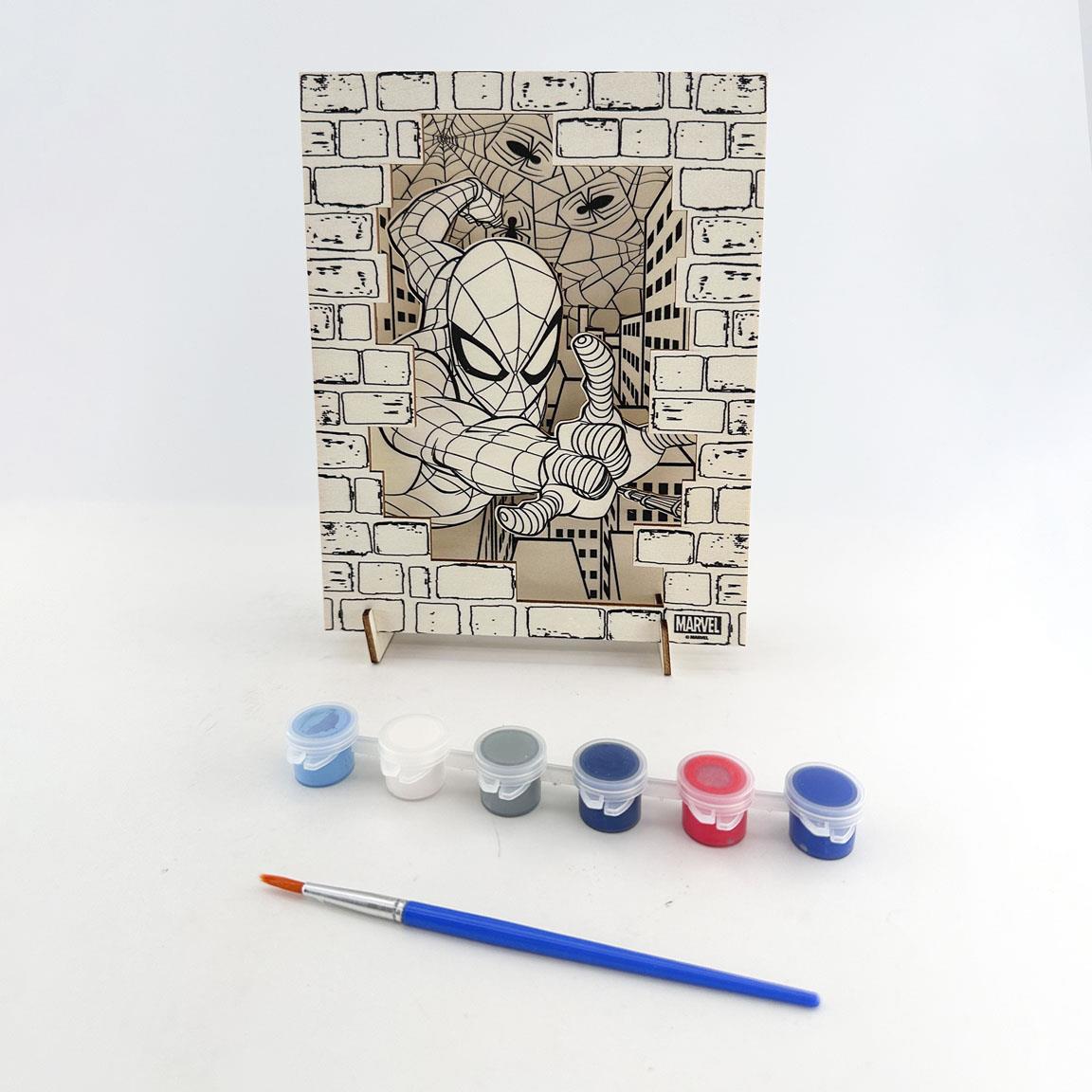 Figuras coloreables madera spiderman