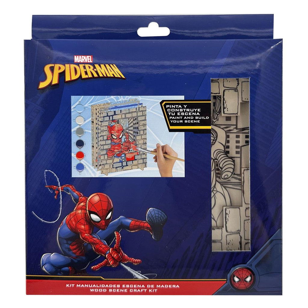 Figuras coloreables madera spiderman