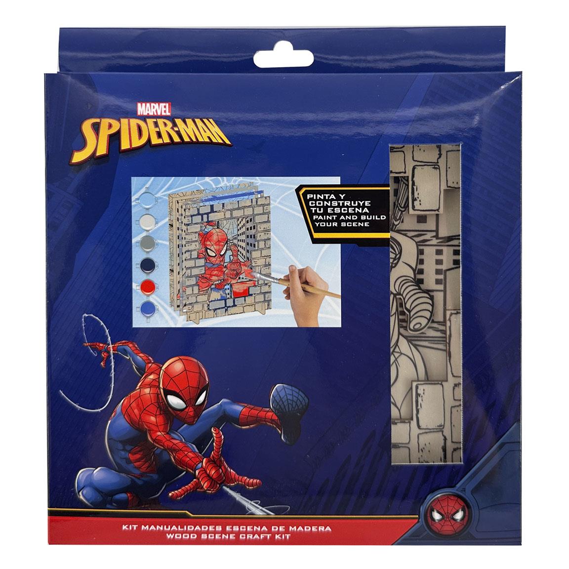 Figuras coloreables madera spiderman