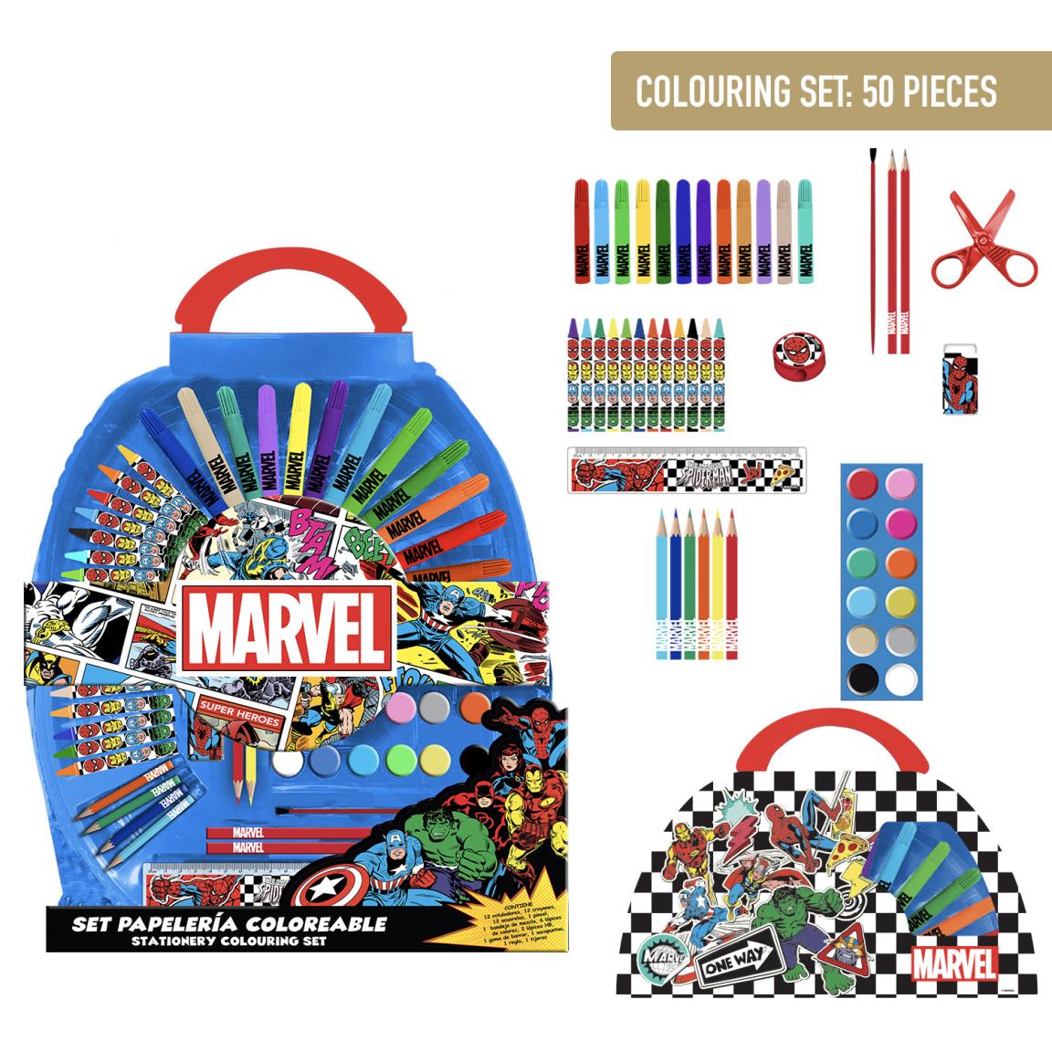 Set coloreable 50 piezas avengers