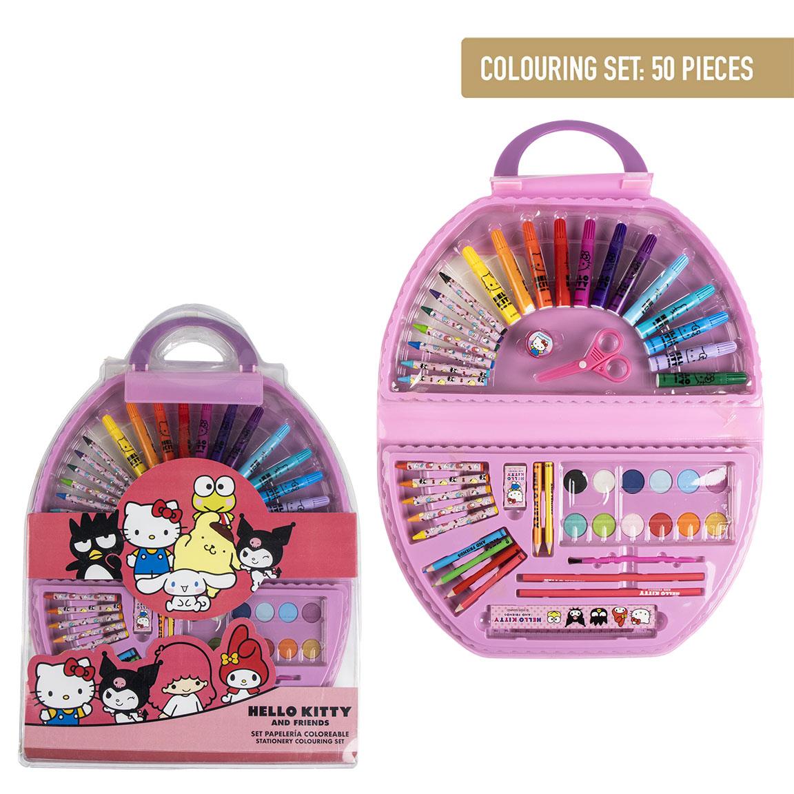 Set coloreable 50 piezas hello kitty