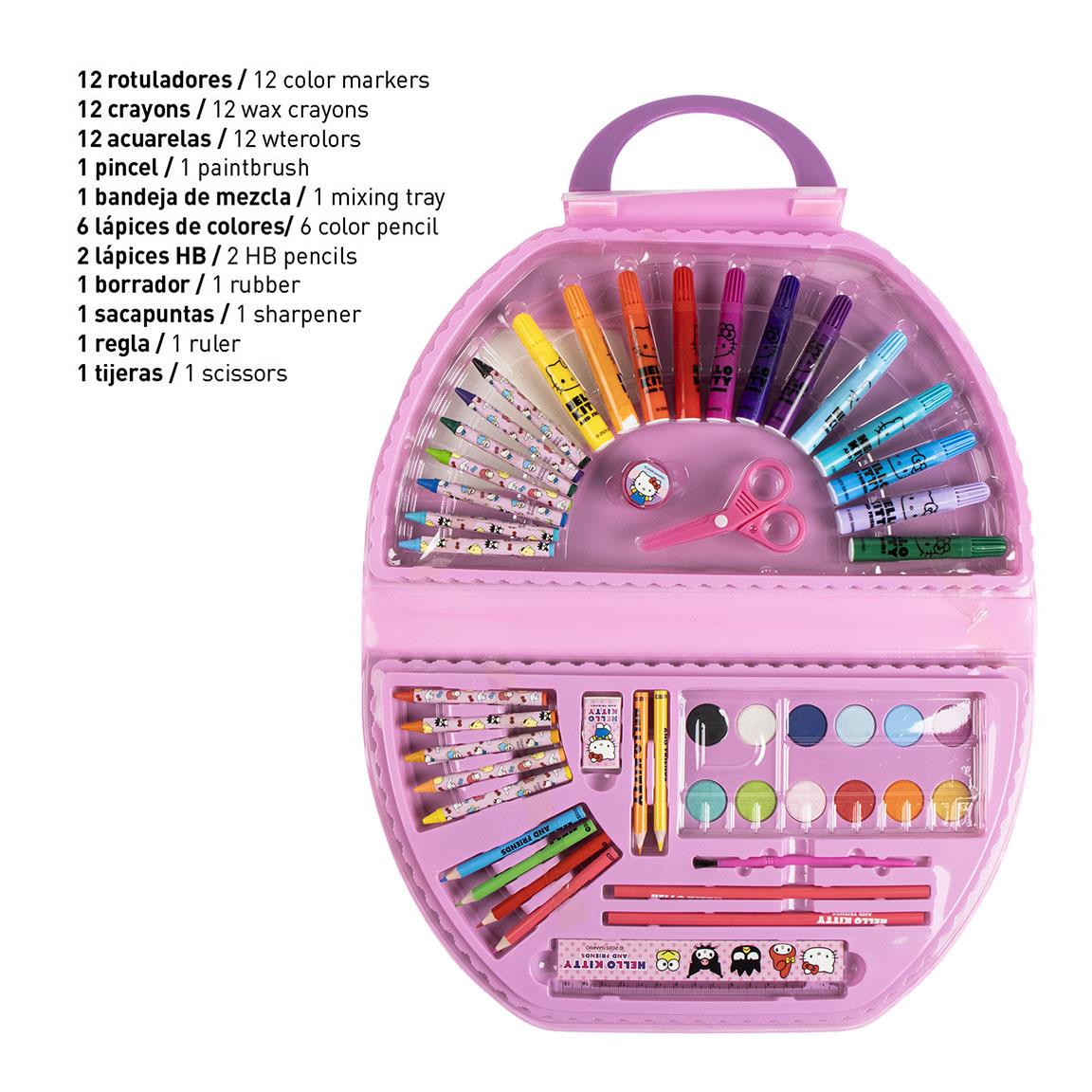 Set coloreable 50 piezas hello kitty