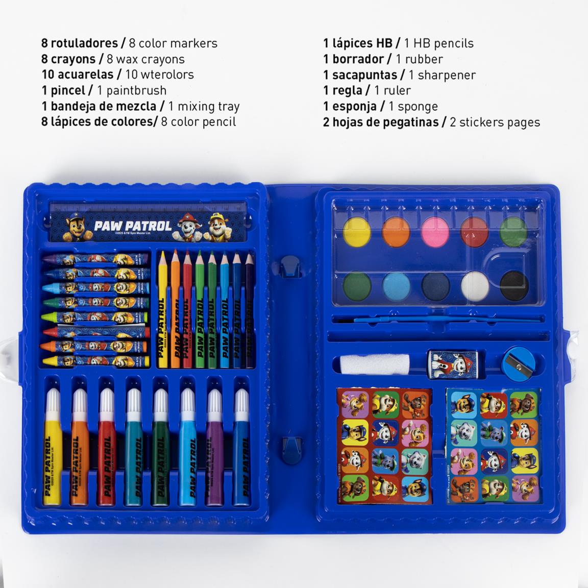 Set coloreable caja paw patrol