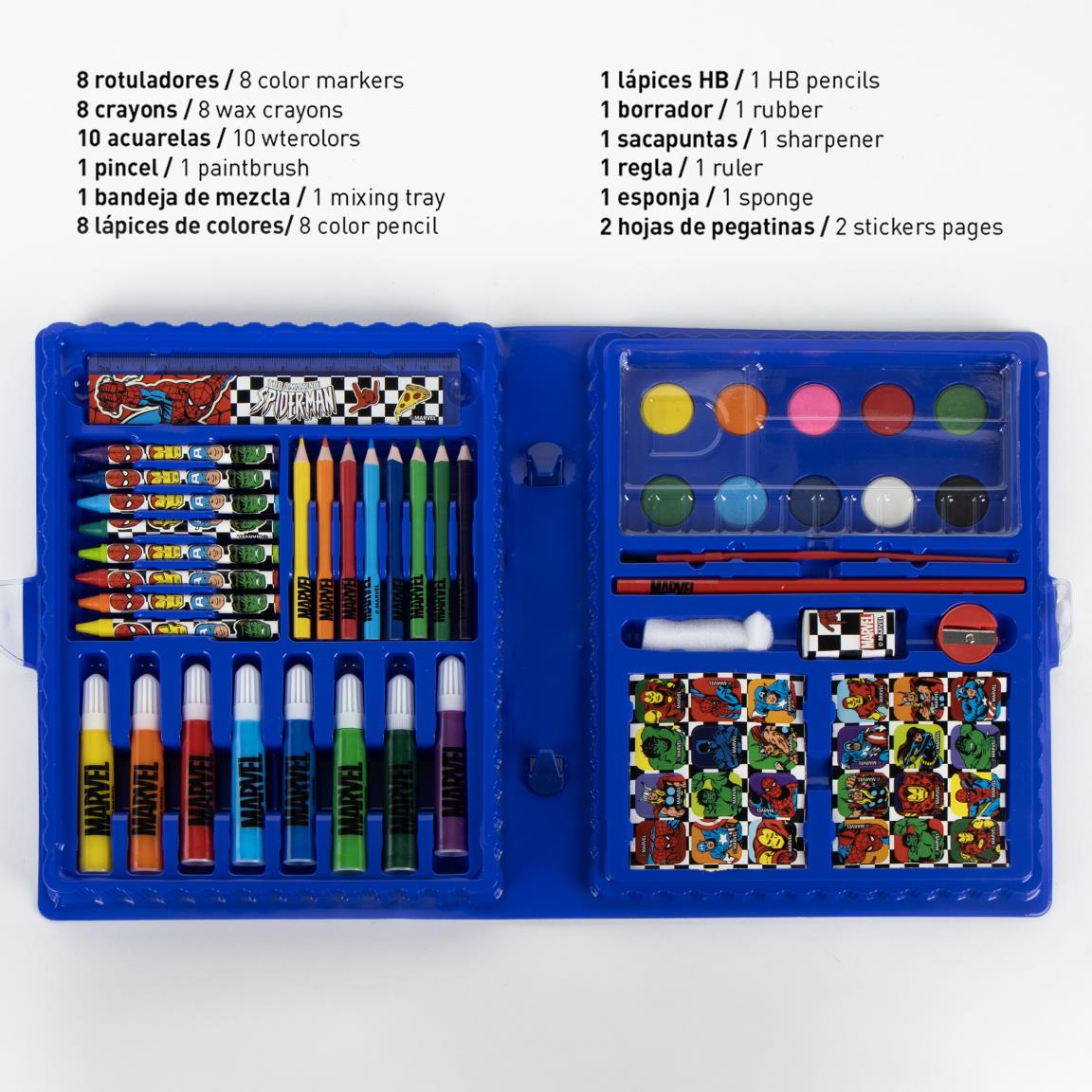 Set coloreable caja avengers