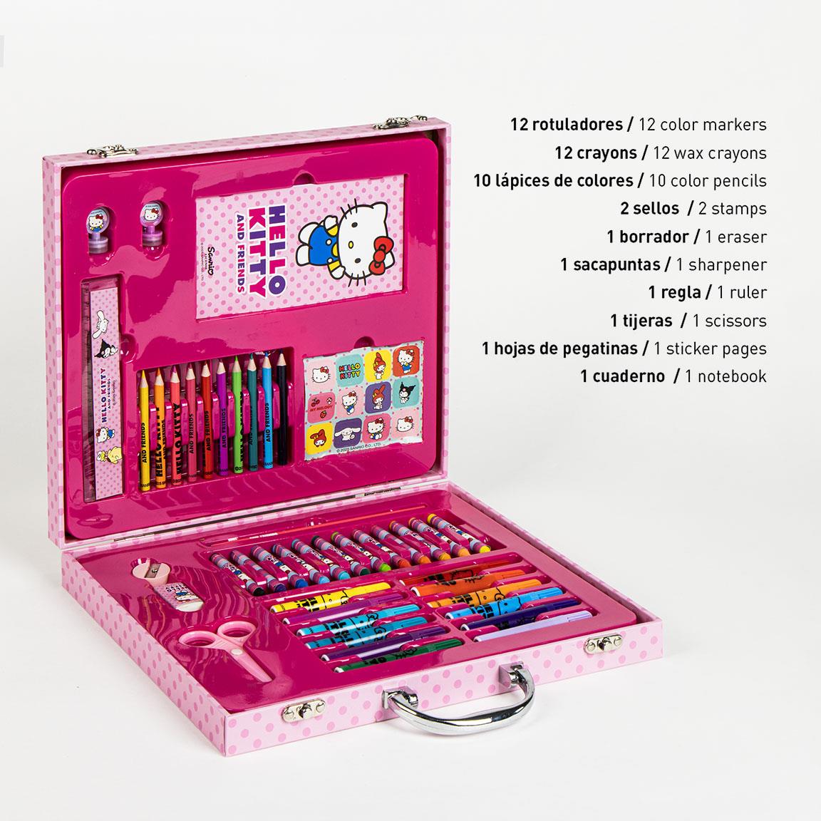 Set coloreable maletín hello kitty