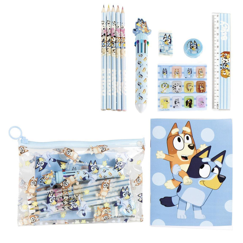 Set papelería escolar eva bluey