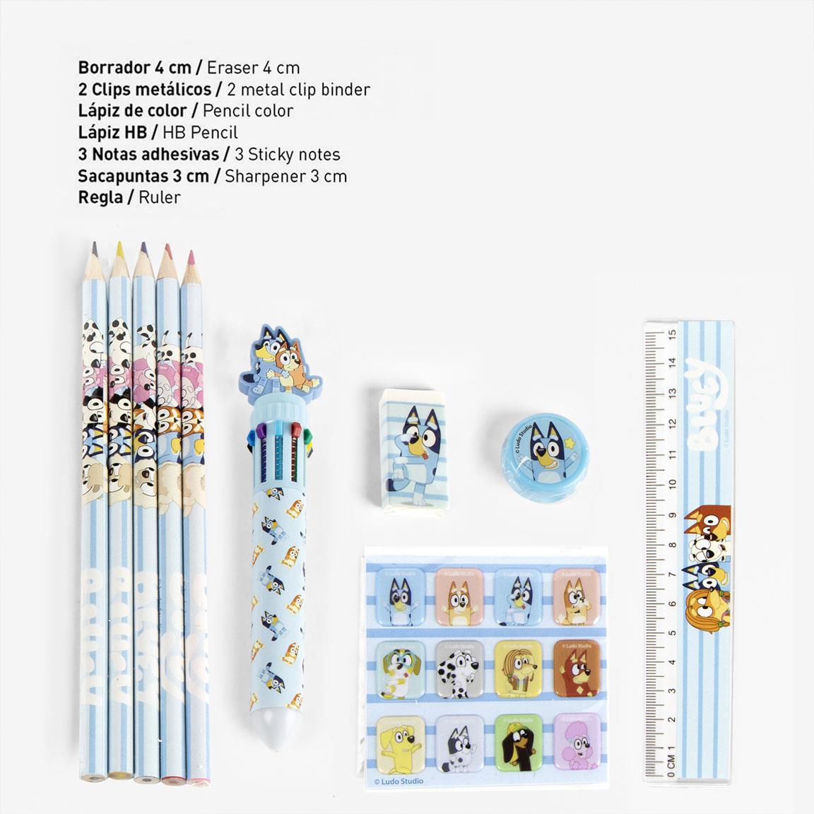 Set papelería escolar eva bluey