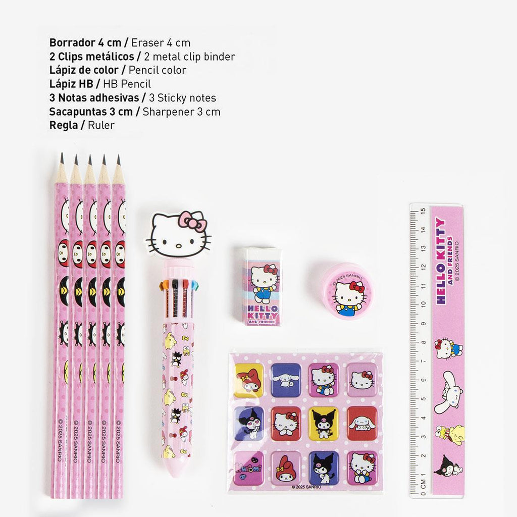 Set papelería escolar eva hello kitty