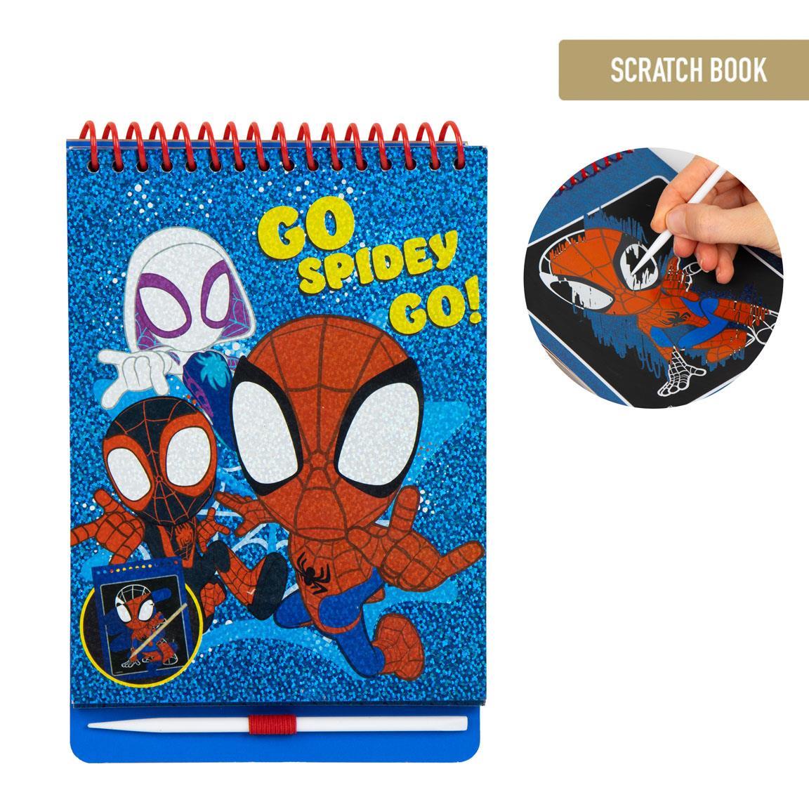 Set de papelería scratch book spidey