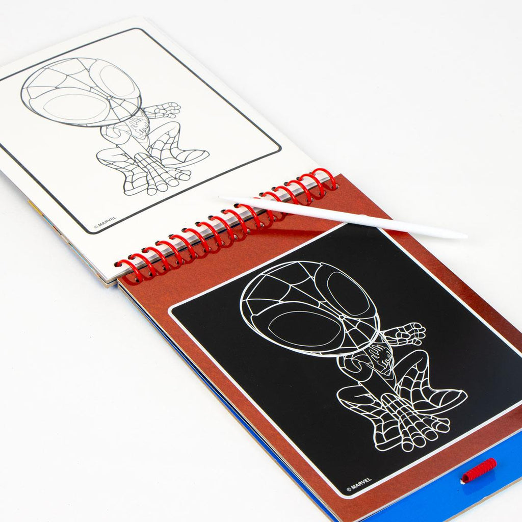 Set de papelería scratch book spidey