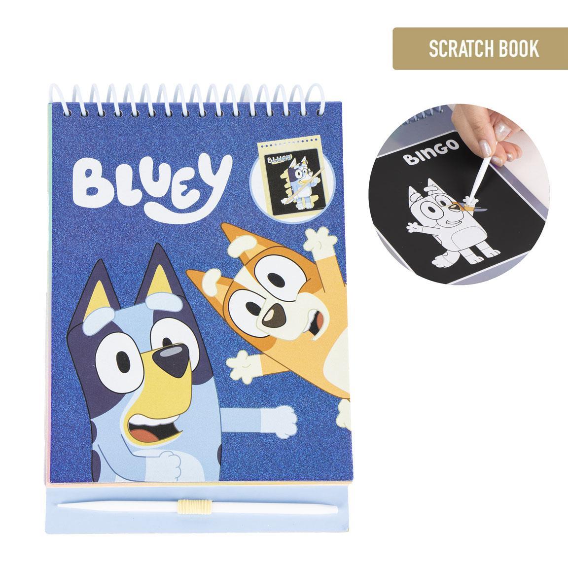 Set de papelería scratch book bluey