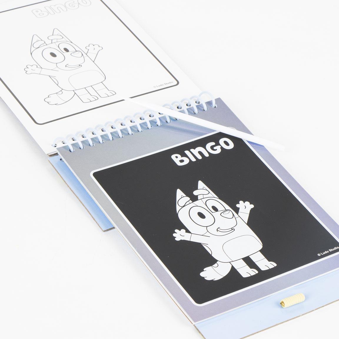 Set de papelería scratch book bluey