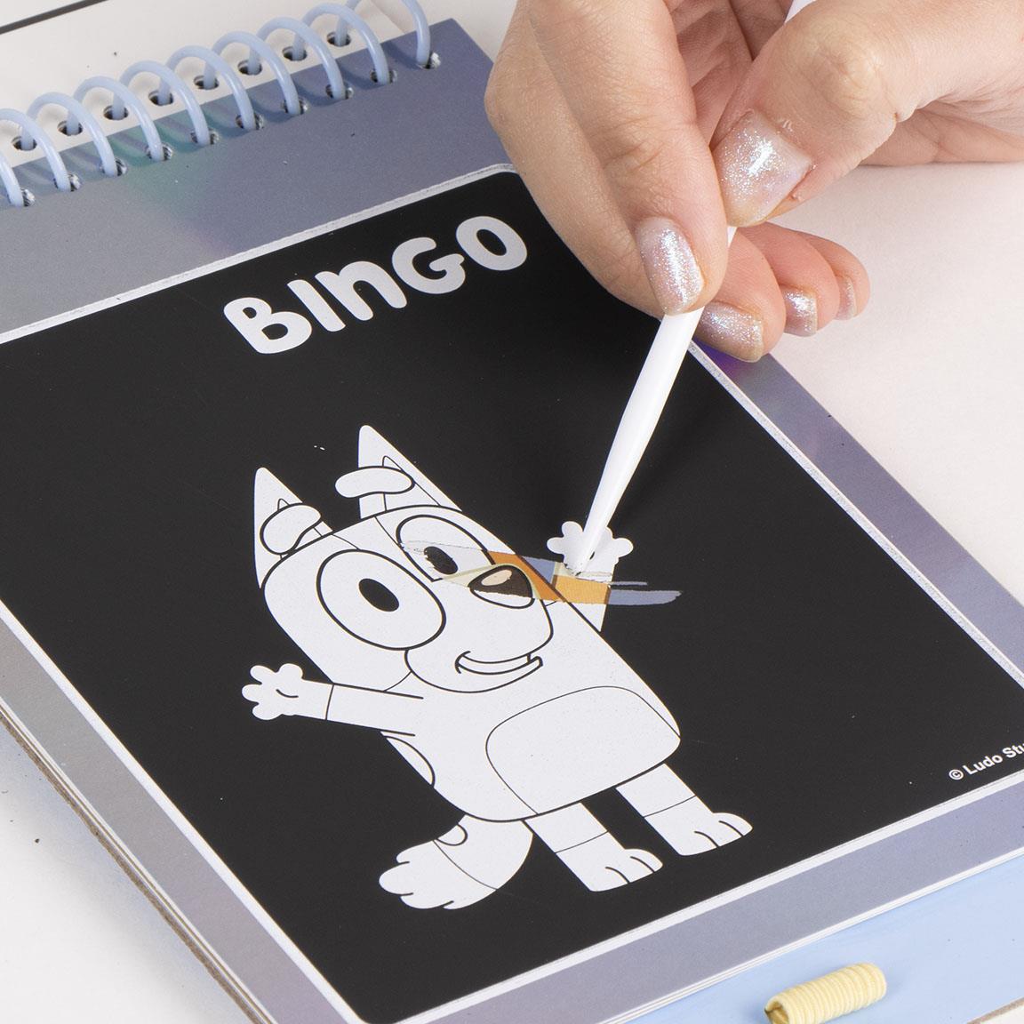 Set de papelería scratch book bluey