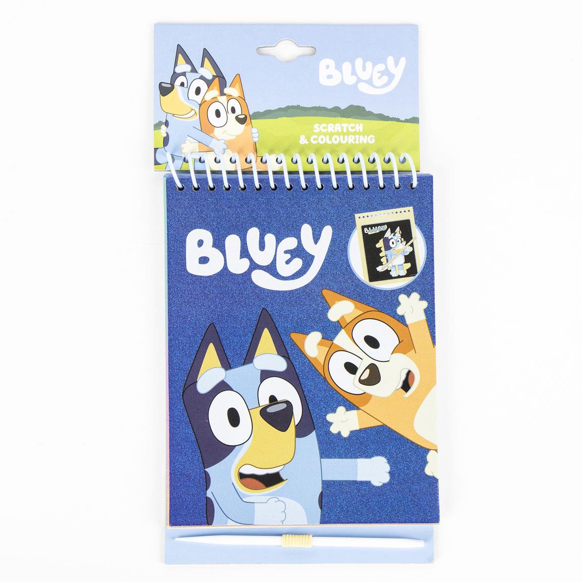 Set de papelería scratch book bluey