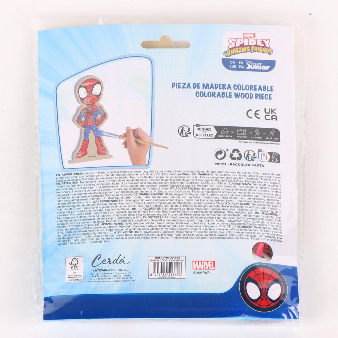 Figuras coloreables madera spidey