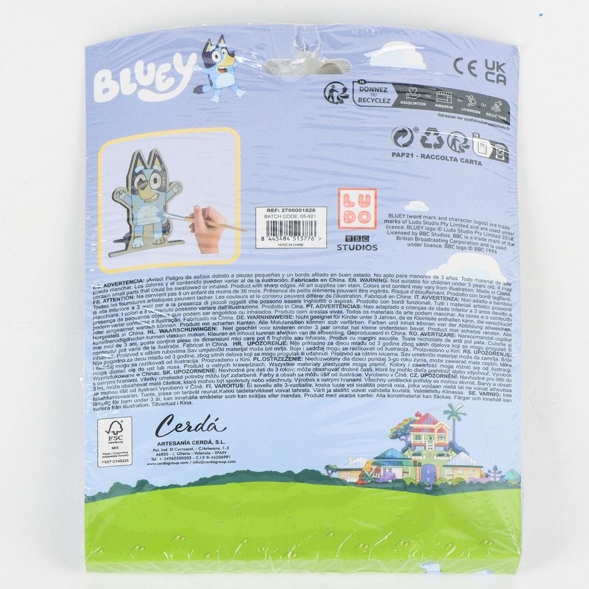 Figuras coloreables madera bluey