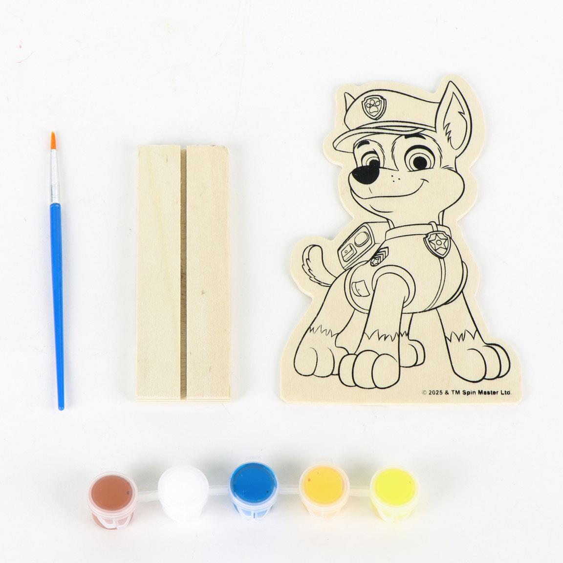 Figuras coloreables madera paw patrol