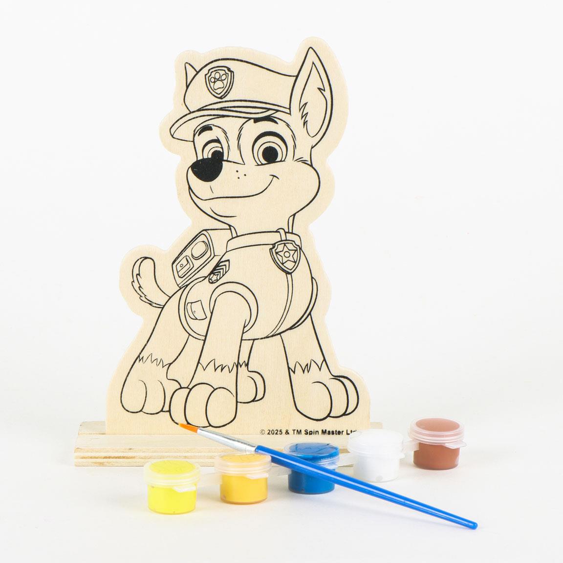 Figuras coloreables madera paw patrol