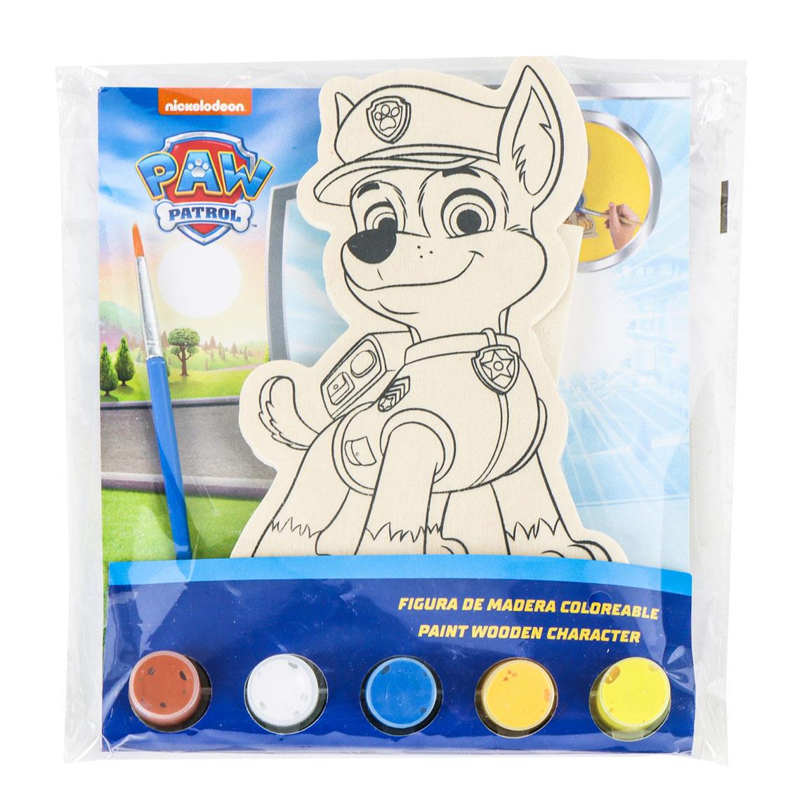 Figuras coloreables madera paw patrol