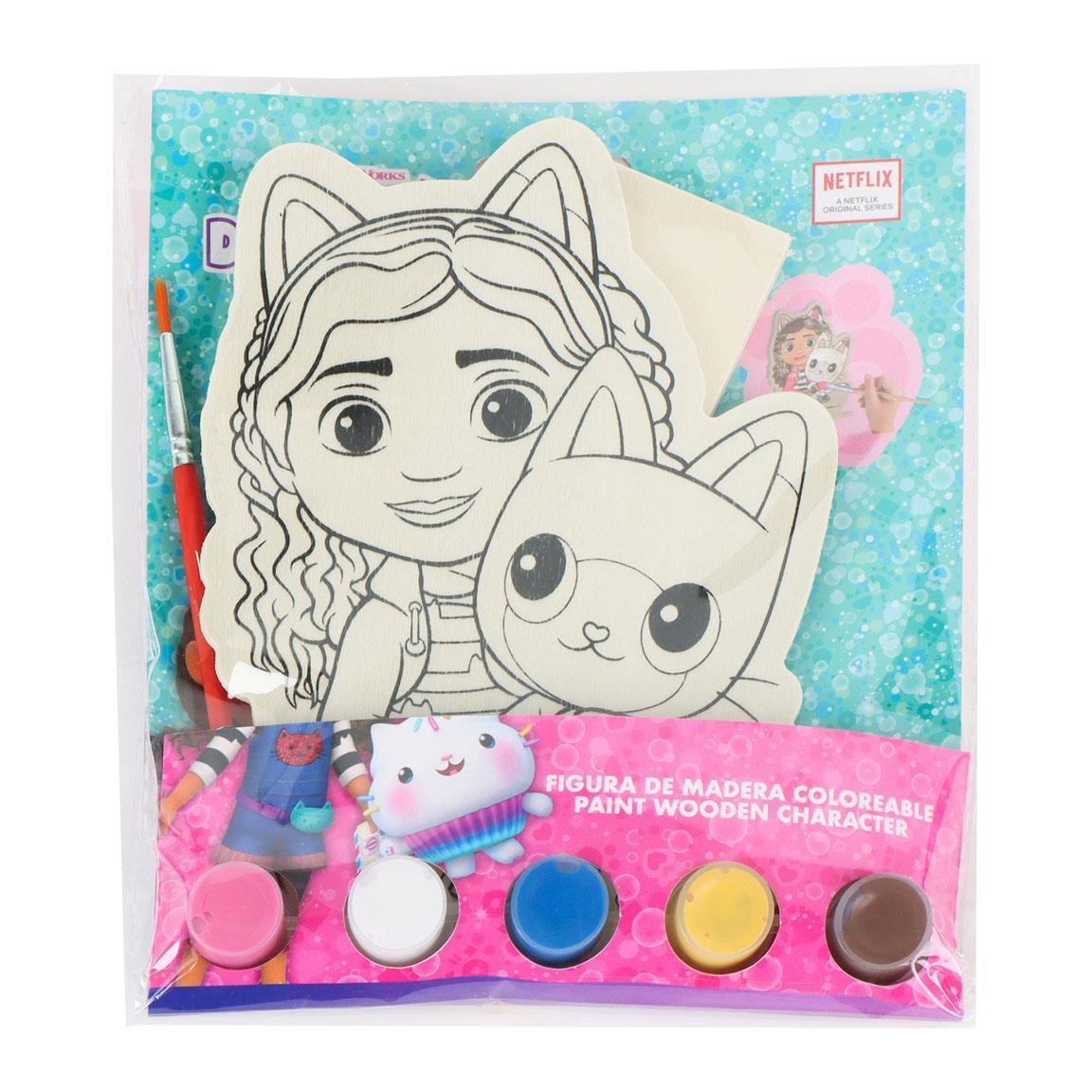 Figuras coloreables madera gabby´s dollhouse