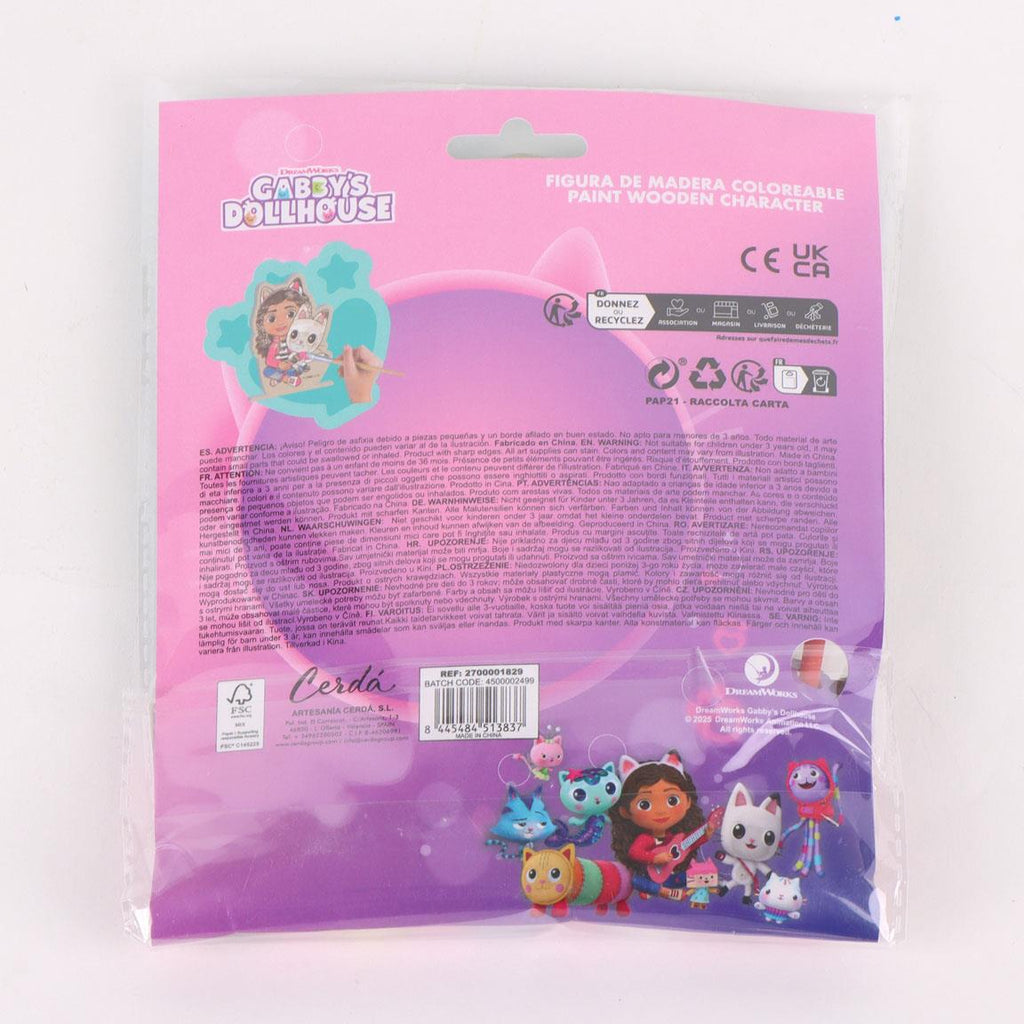 Figuras coloreables madera gabby´s dollhouse