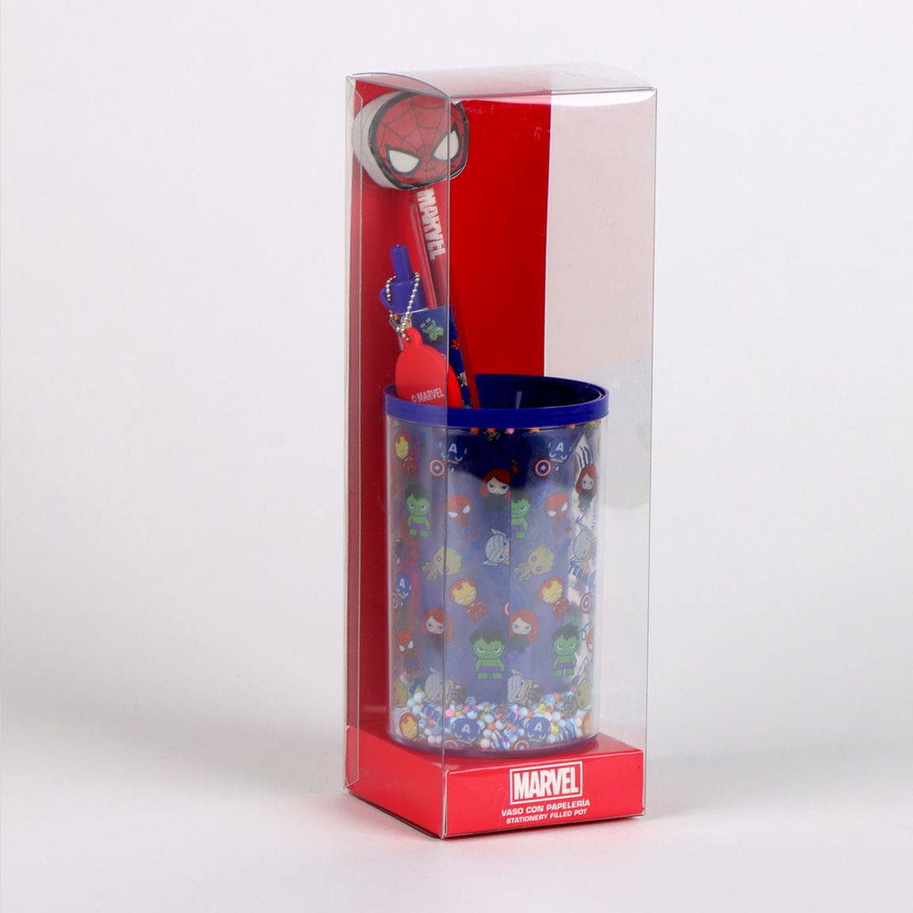 Set de papelería portalápices avengers