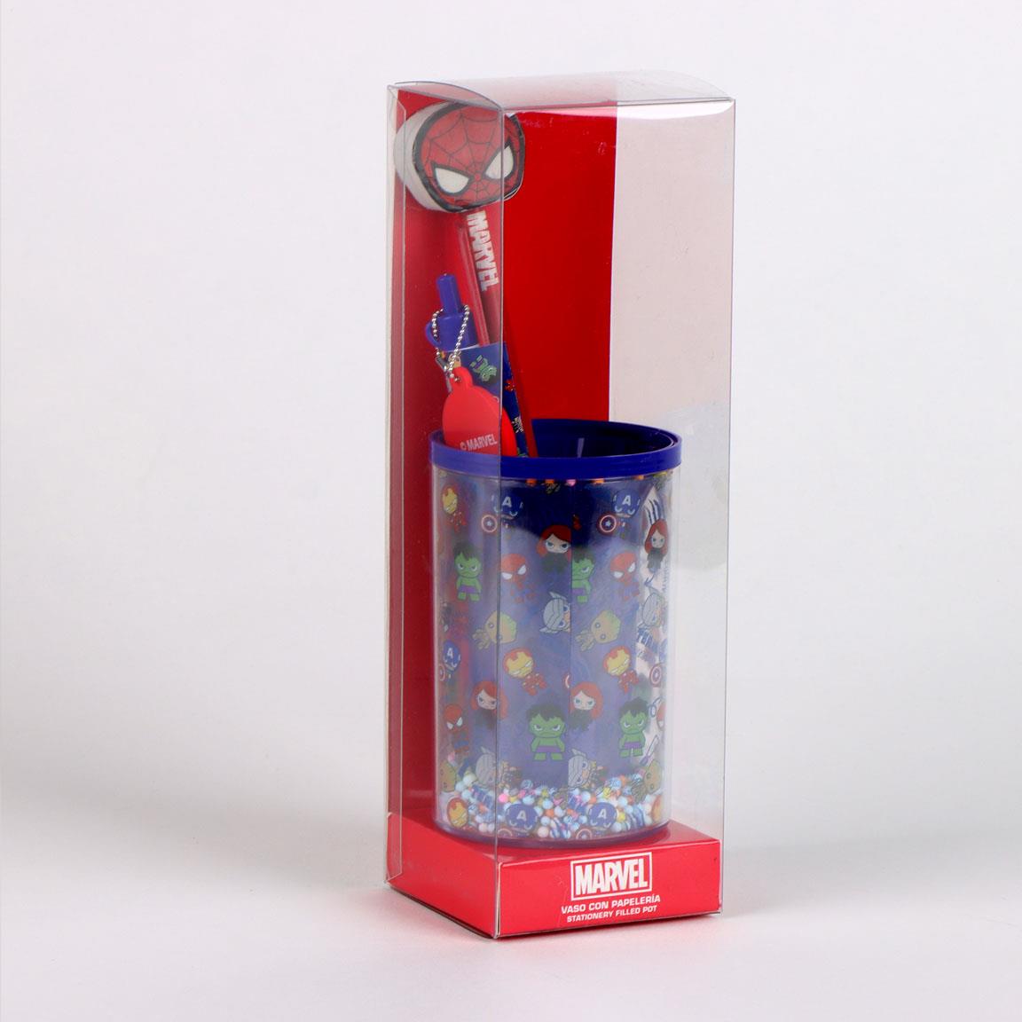 Set de papelería portalápices avengers