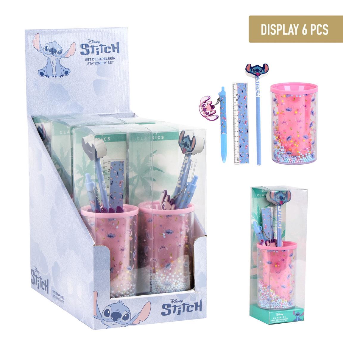 Set de papelería portalápices stitch