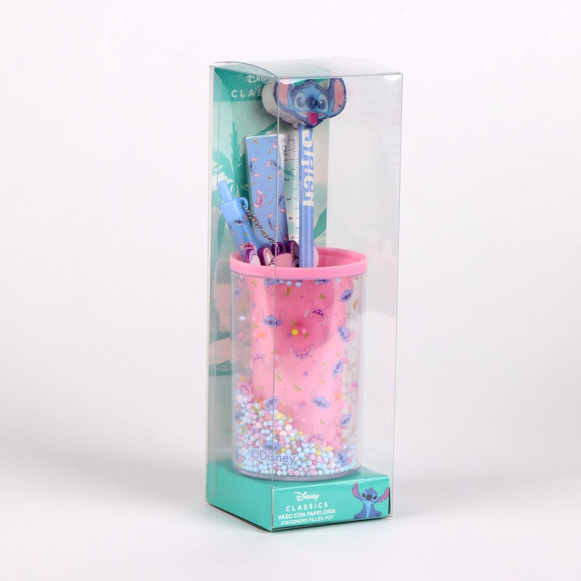 Set de papelería portalápices stitch