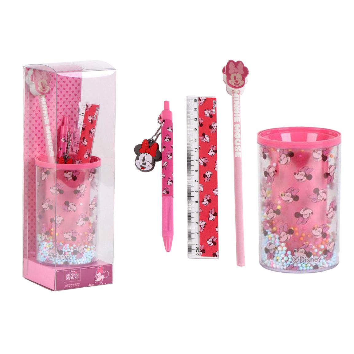 Set de papelería portalápices minnie