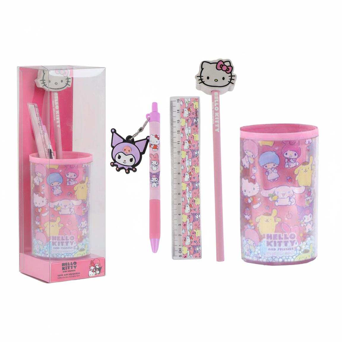 Set de papelería portalápices hello kitty
