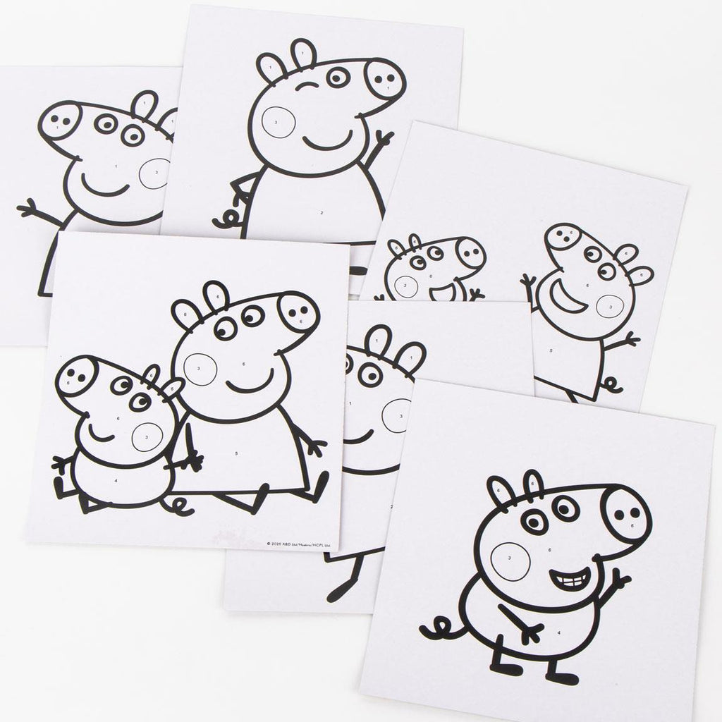 Set coloreable números peppa pig